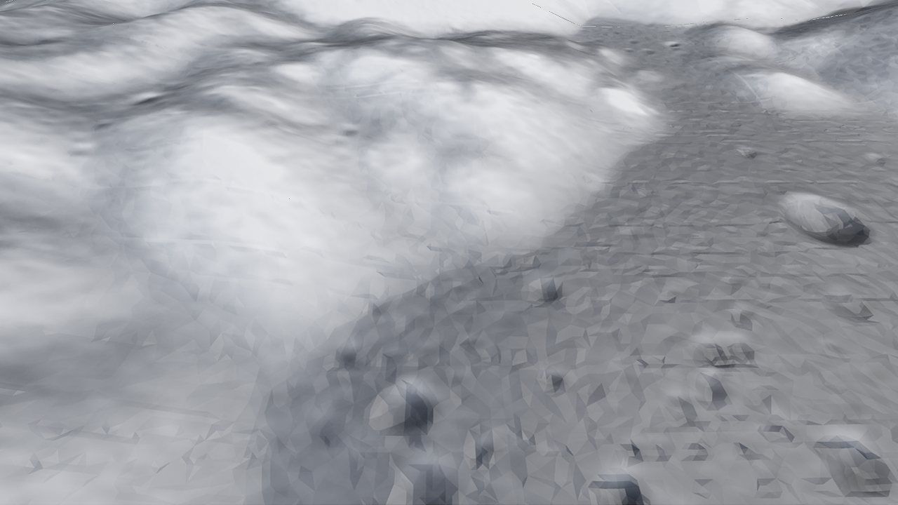 Gray lunar terrain with craters at the Apollo 17 site in Taurus-Littrow